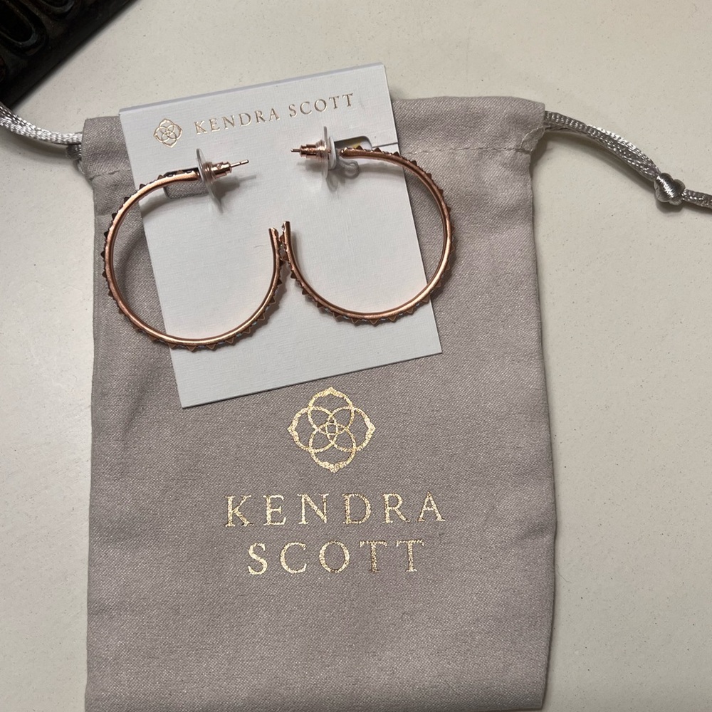 Kendra Scott Veronica Rose Gold Hoop Earrings